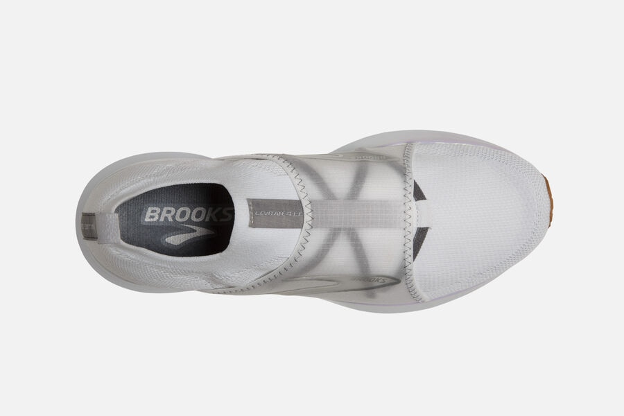 Brooks Running Shoes Womens White/Silver - Levitate 4 LE Road - 7584-XBINV